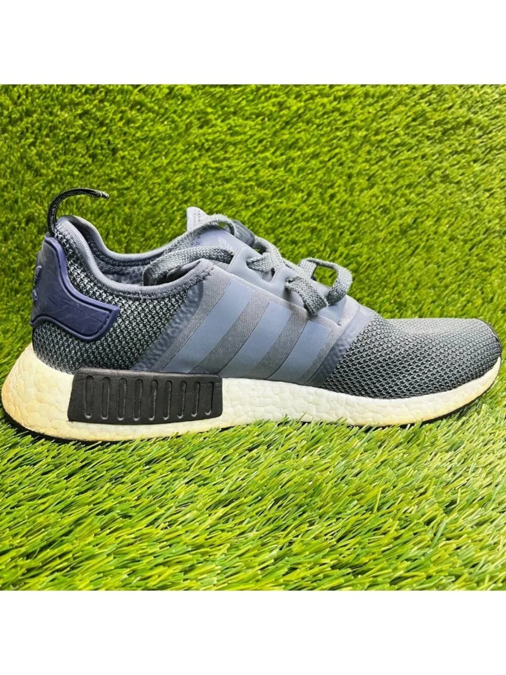 Adidas NMD R1 Mens Size 11 Gray Blue Athletic Running Walking Shoes Sneakers